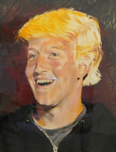 painting of Donald Trump as a boy